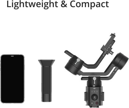 Dji Ronin-SC - Estabilizador de cámara, cardán de Mano de 3 Ejes para cámaras DSLR y sin Espejo, Carga útil de hasta 4.5 Libras, diseño Ligero, filmación cinemática, Color Negro