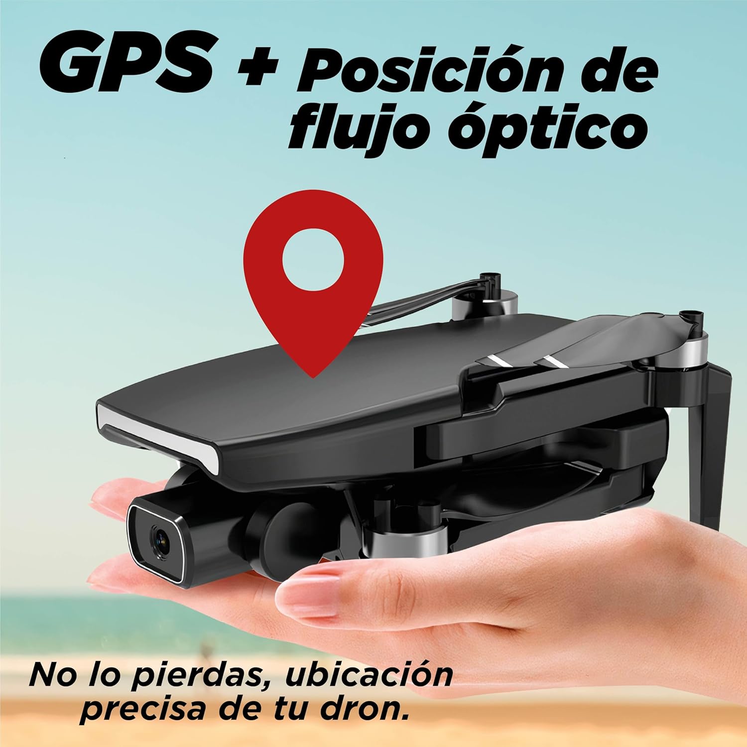 Binden - Drone Profesional B19 EIS, Cámara 2K, Sensor de Flujo Óptico, GPS, Barómetro, Quadcopter con Control Remoto, Funciones Inteligentes, 21 minutos de Vuelo - Gris Claro