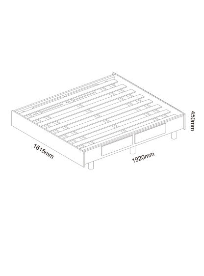 Cama Americana Elite 2 Plazas con Respaldo + Veladores