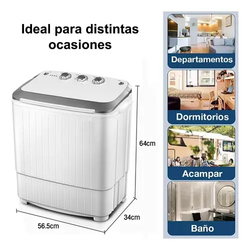 Lavadora Semiautomática 2 Tinas Blanca 9kg 110v-127v