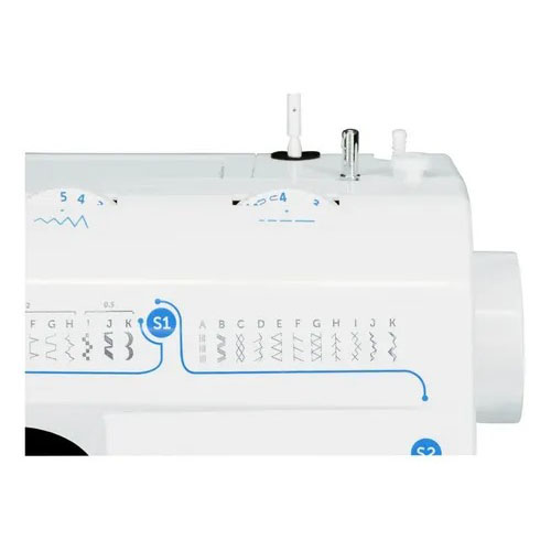 Maquina Coser Recta 33 Puntadas Agujas Luz Led Domestica Color Blanco
