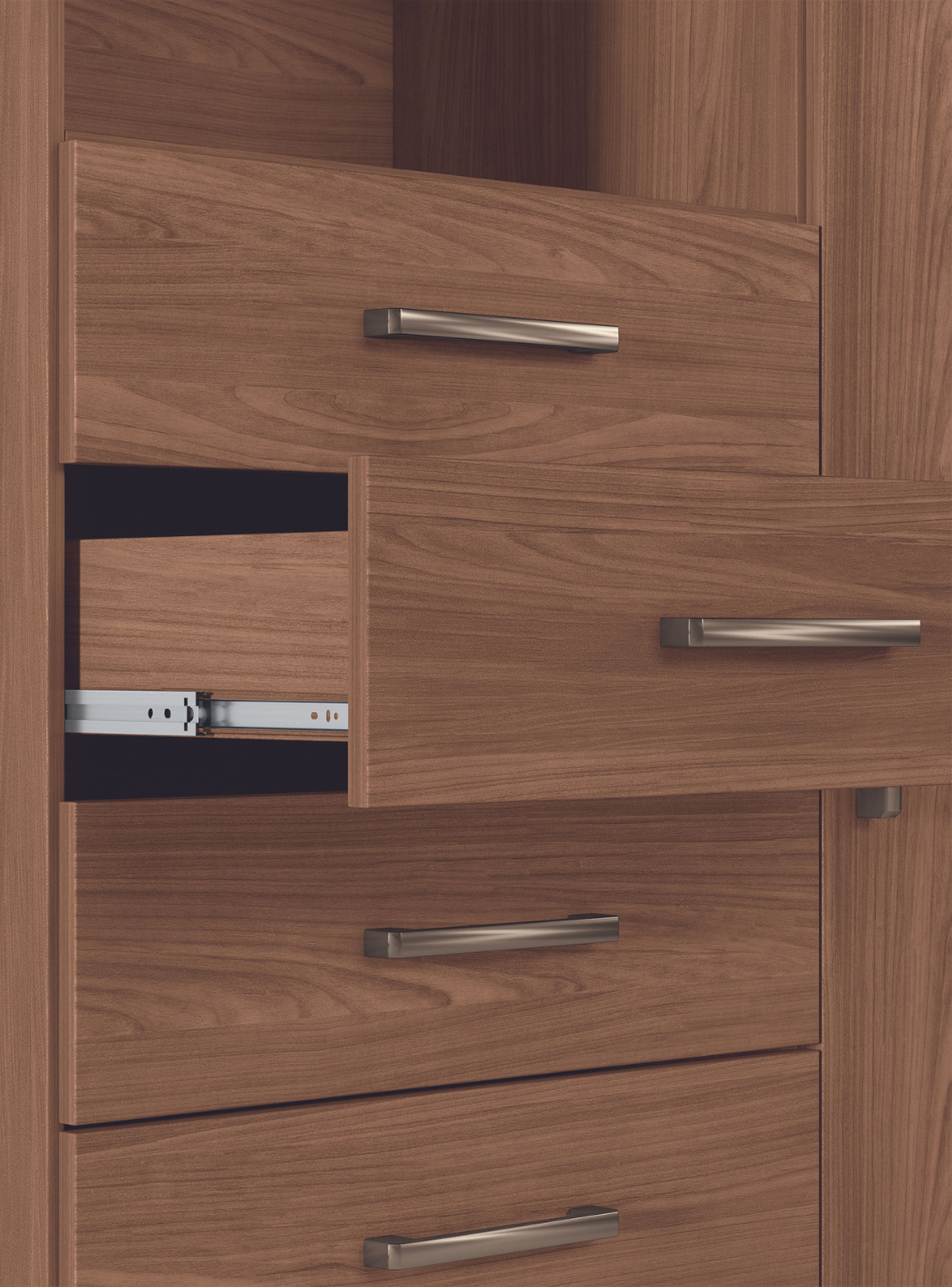 Cómoda Estilo 1 Puerta con espejo 4 Cajones