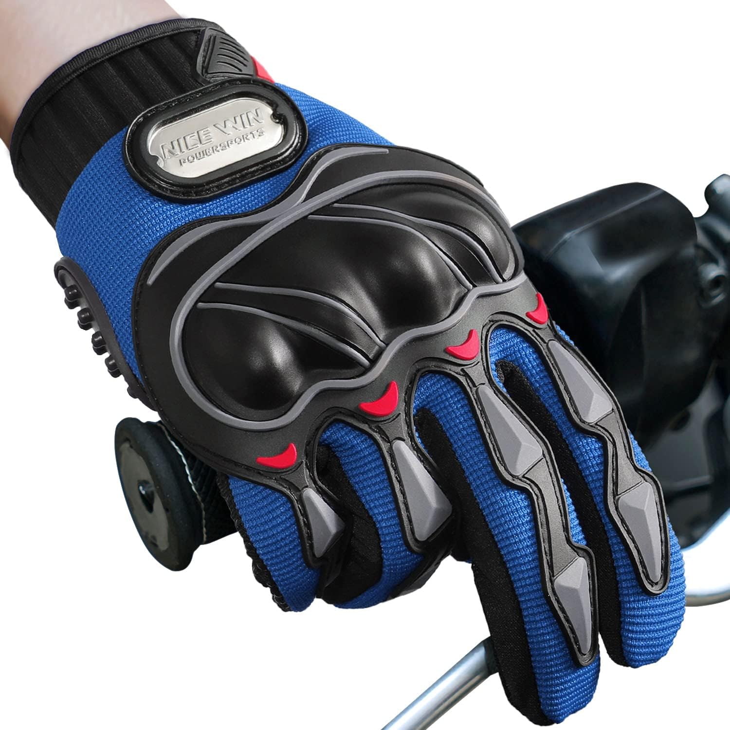 NICEWIN Guantes de motocicleta para hombres y mujeres, Guantes de moto de cross de montaña de verano con pantalla táctil, Guantes de todoterreno con dedos completos Carreras de carretera, Ciclismo, Escalada Motocross