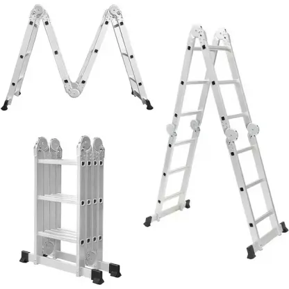 Escalera Bluelander 3.3 Metros, Escalera Multiposiciones, Plegable, 12 Peldaños, Antideslizante