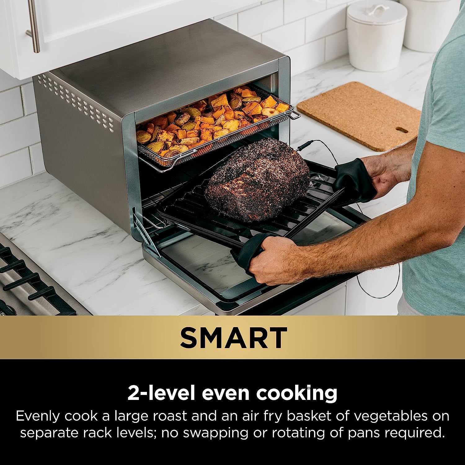 Ninja - Horno eléctrico con Air Fryer XL Pro 10 en 1, Foodi | DT251—Toalla de limpieza de doble espesor