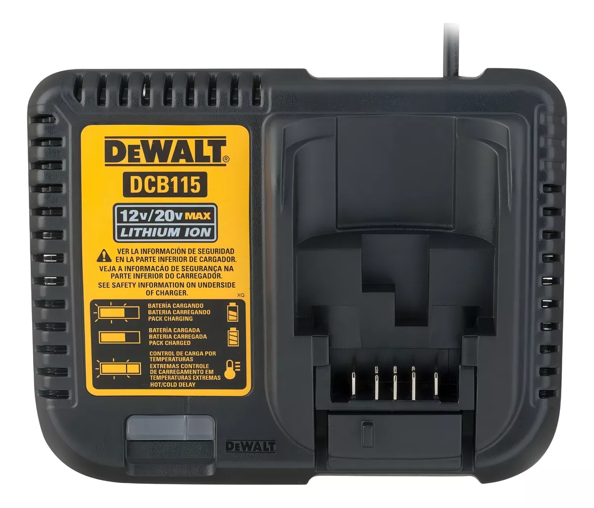 Combo Dewalt Esmeril + Taladro Xr + 2 Baterias De 5 Ah +caja Color Amarillo/Negro