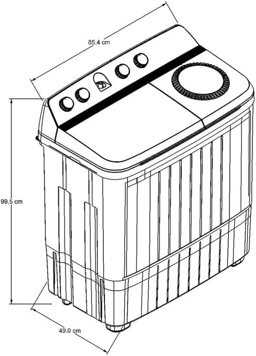 Lavadora Acros de 19kg Dos tinas Semiautomática MaxSpin Dry Blanca modelo ALD-1945JE