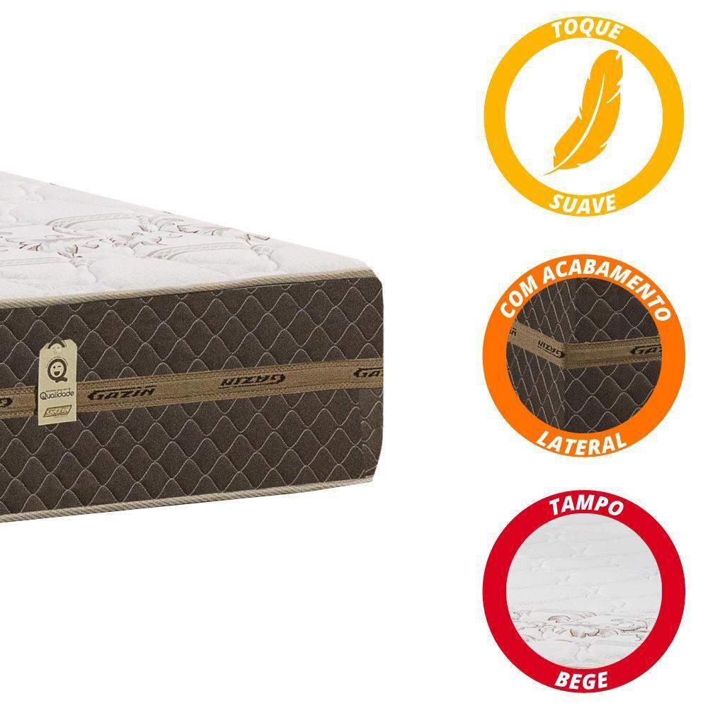 Cama Baúl Pareja Colchón Muelles Flora Marrón / Blanco 138x188x63cm - Gazin
