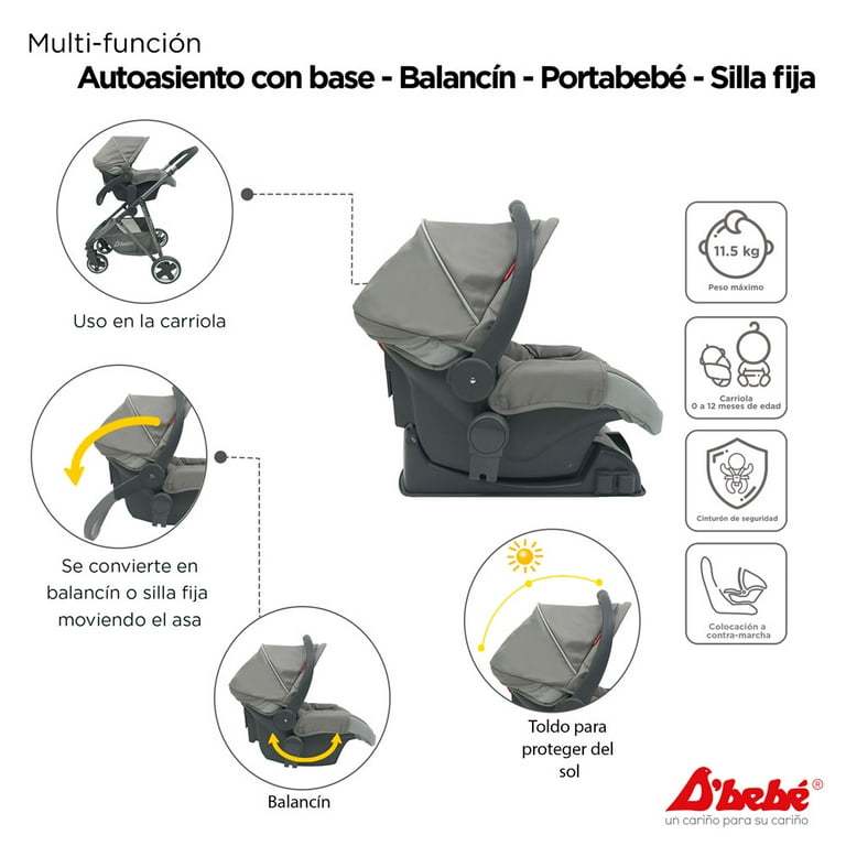 Carriola Travel System Queen Gris D'Bebé 43
