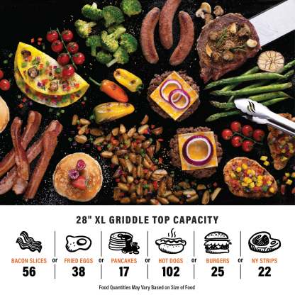 Plancha Omnivore Blackstone Bronco de 3 quemadores XL de 28" con gabinete y estantes laterales dobles
