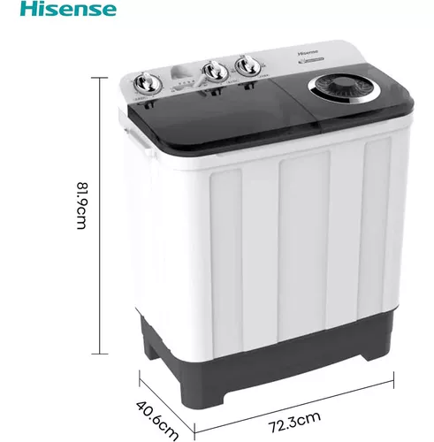 Hisense WSA1102PCN Lavadora semiautomática doble tina 11 kg