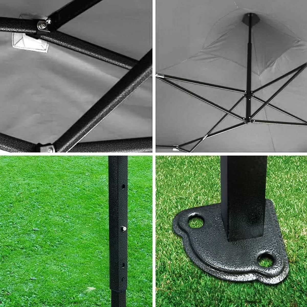 VANLIG | Carpa Toldo Plegable 2x2m | Impermeable, para Uso Temporal y Comercial | Fácil de Armar | Protección Solar UV | Ideal para Jardín, Eventos y Exterior | Color Negro