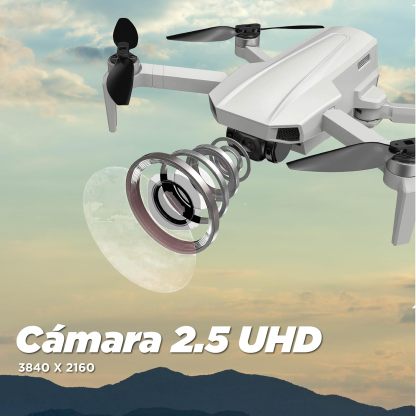 Binden - Drone Profesional B19 EIS, Cámara 2K, Sensor de Flujo Óptico, GPS, Barómetro, Quadcopter con Control Remoto, Funciones Inteligentes, 21 minutos de Vuelo - Gris Claro