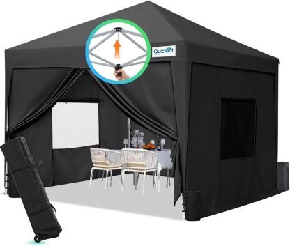 Quictent - Tienda de campaña desplegable de privacidad de 10 x 10 pulgadas con paredes laterales y ventanas ventiladas enrollables, configuración para una persona, fácil refugio para eventos