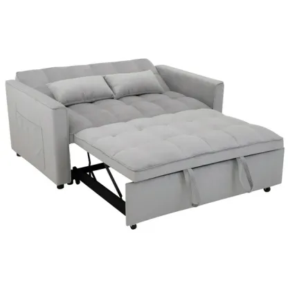 SOFÁ CAMA ASLAN GRIS CLARO.
