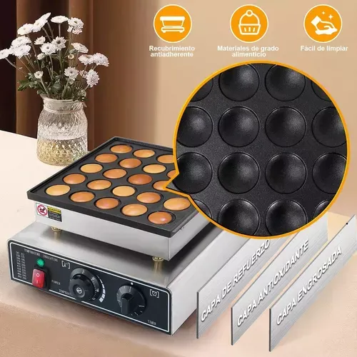 Curran HT2240 Maquina Electrica Industrial Comercial Mini Hotcakes 25pz Color Gris/Negro