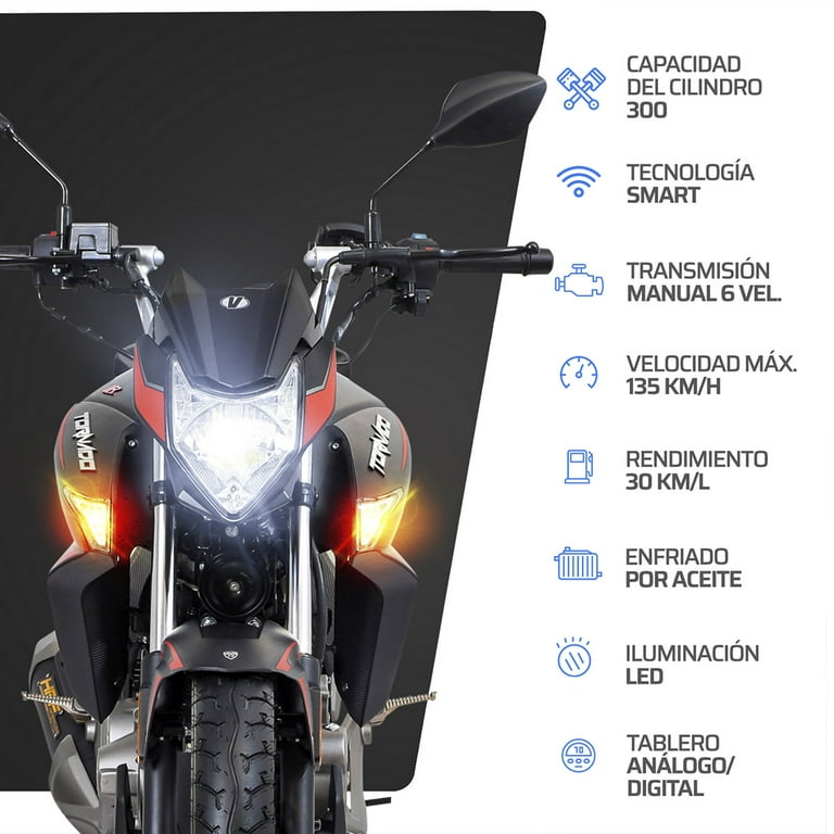 Motocicleta Urbana Vento Tornado 300 Negro 2025