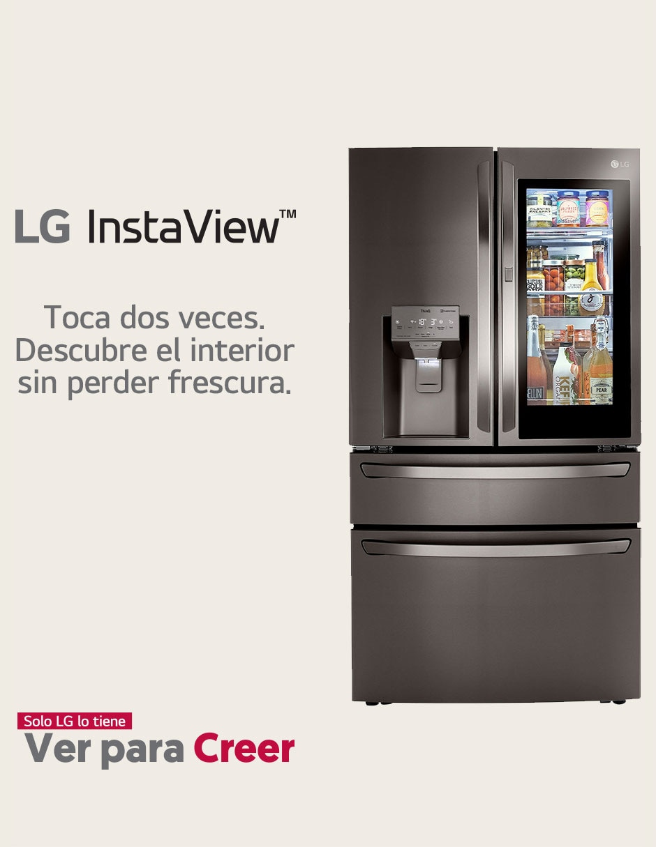Refrigerador French door LG InstaView 30 pies cúbicos Tecnología inverter y Tecnología no frost LM85SXD
