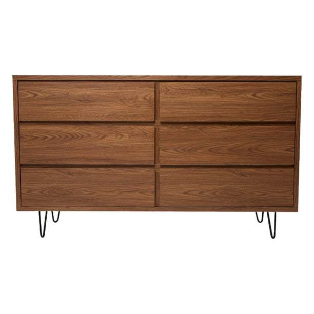 Cajonera 6 Cajones Java Nogal - Kessa Muebles