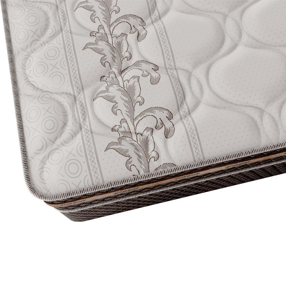 Cama Baúl Pareja Colchón Muelles Flora Marrón / Blanco 138x188x63cm - Gazin