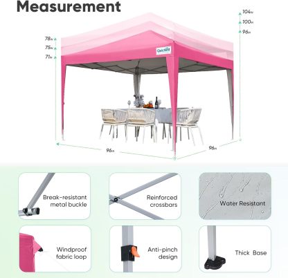 Quictent - Tienda de campaña desplegable de privacidad de 10 x 10 pulgadas con paredes laterales y ventanas ventiladas enrollables, configuración para una persona, fácil refugio para eventos