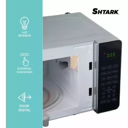 Horno De Microondas 7 Pies 20 Lts Acero Inox Espejo 120v 700w Shtark