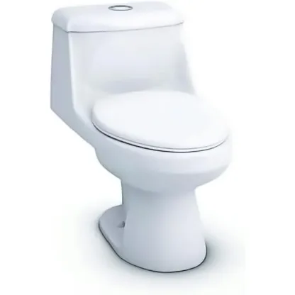 WC/Inodoro Castel Venus, Cerámica, One Piece, Color Blanco, Doble Descarga, Asiento Cierre Suave