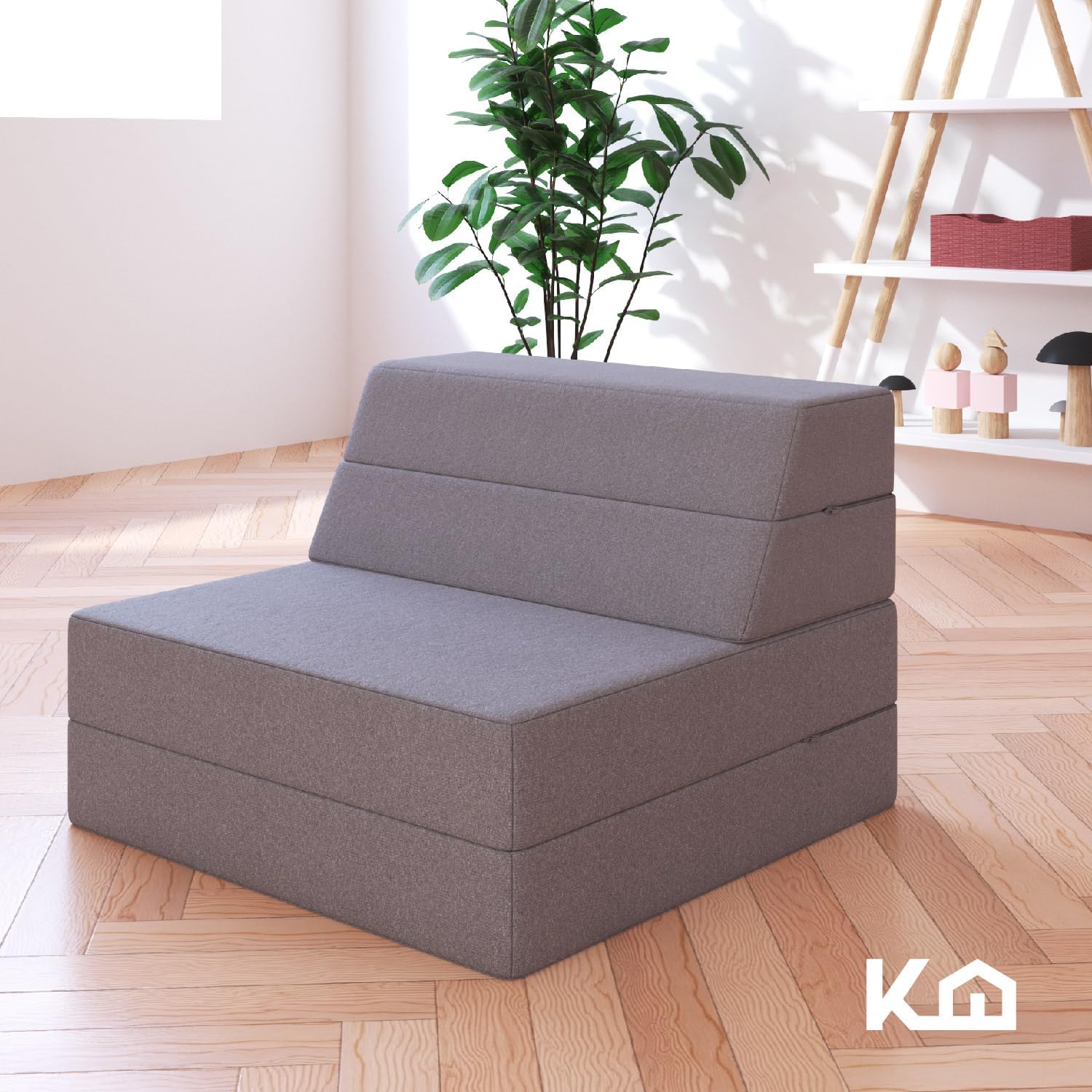 Kingshouse | Sofá Cama Matrimonial Plegable - Sillón Multifuncional y Convertible 2 en 1 - Relleno de Espuma de Alta Densidad - Funda Desmontable - Soporte Ergonómico y Suavidad Hogar, Sala, Recámara