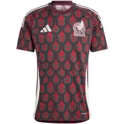 Jersey Playera Adidas de La Seleccion Nacional de Mexico Visitante Tinto Para Hombre（conjunto de 3 piezas）