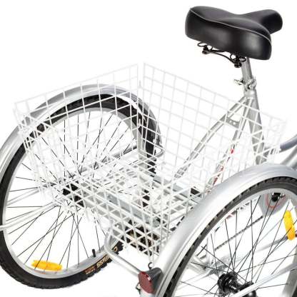 Bicicleta R26 7 Velocidades Tricicleta con Canasta Trasera Gospel PL7001-P