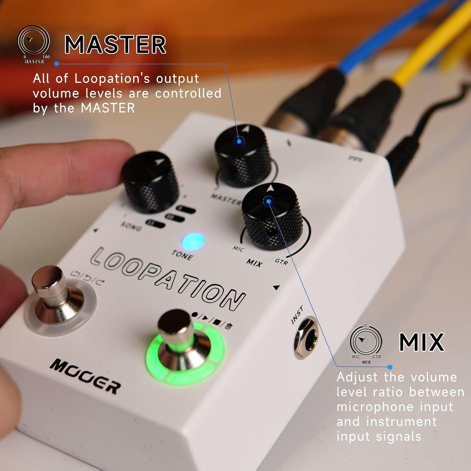 MOOER Harmonier - Procesador de efectos vocales para guitarra, pedal vocal, micrófono para grabación de transmisión en vivo (MVP2)