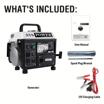 Generador portátil de 1000 W, generador pequeño para acampar al aire libre, ultraligero, compatible con la EPA