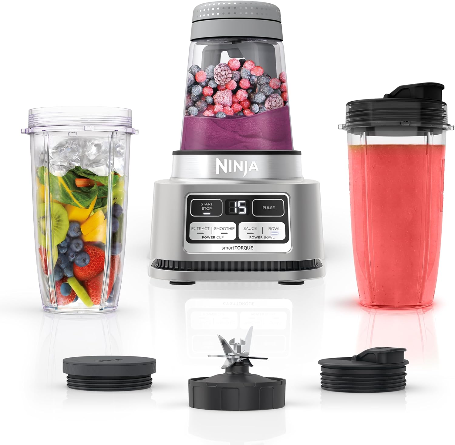 Ninja - Extractor nutricional, licuadora personal con 2 vasos + 2 batidoras SS101