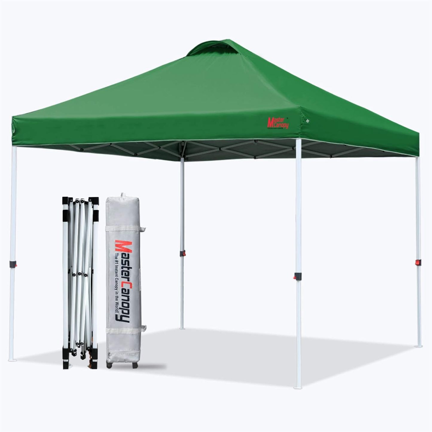 MASTERCANOPY - Tienda de campaña Comercial instantánea con Bolsa con Ruedas, 4 Sacos de Arena para toldo, 4 estacas (Blanco)