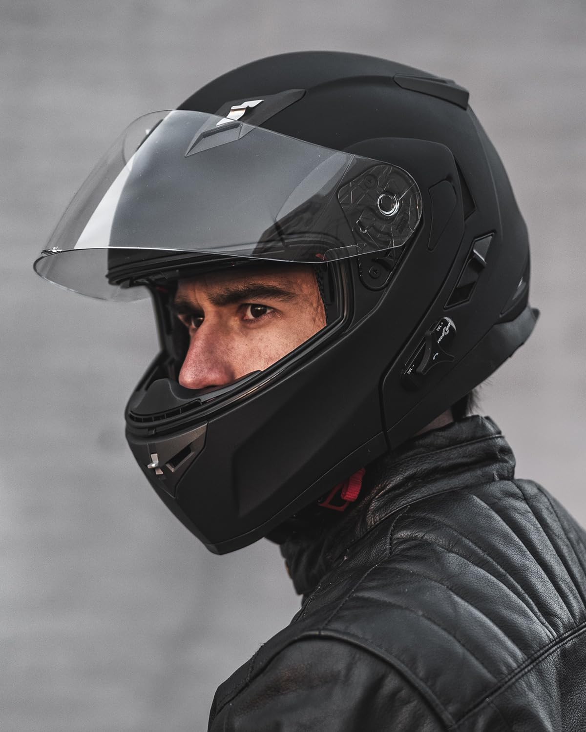 ILM - Casco de Motocicleta Modular Integrado con Bluetooth, con protección Solar para Mp3, Modelo 953/953 Pro