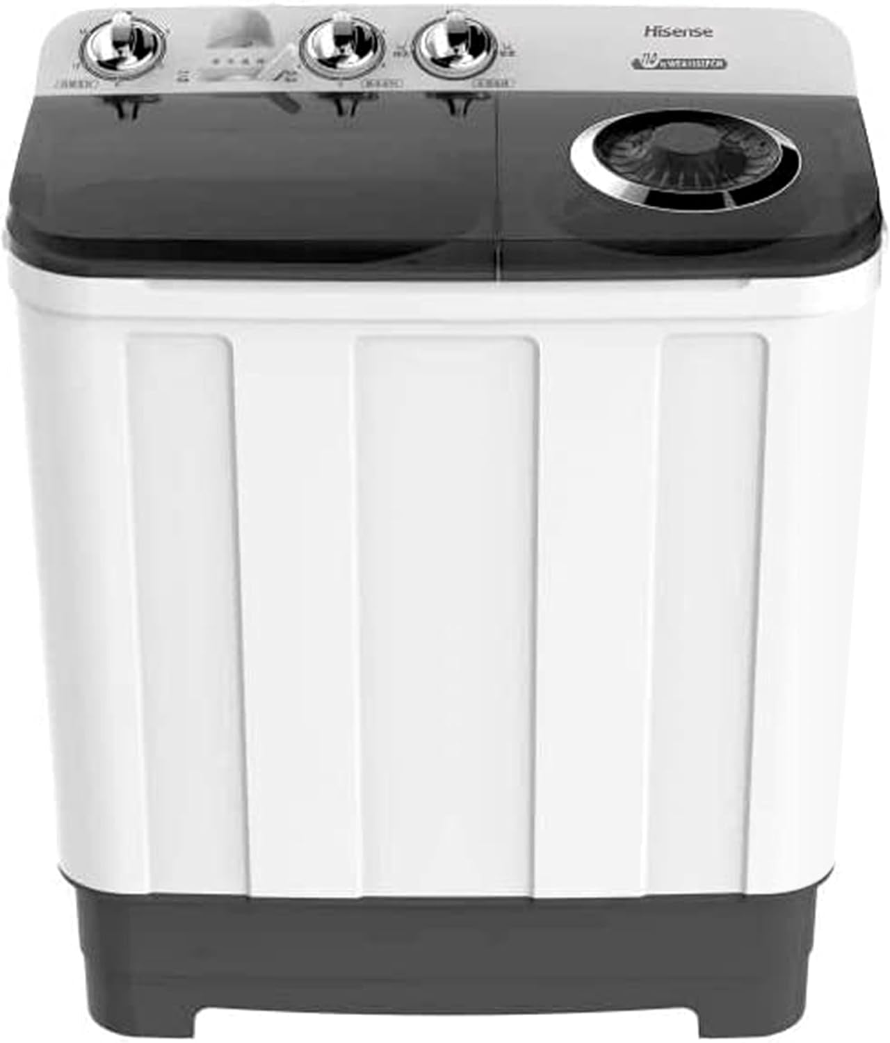 Hisense WSA1102PCN Lavadora Semiautomätica Doble Tina 11 Kg, Blanco/Gris