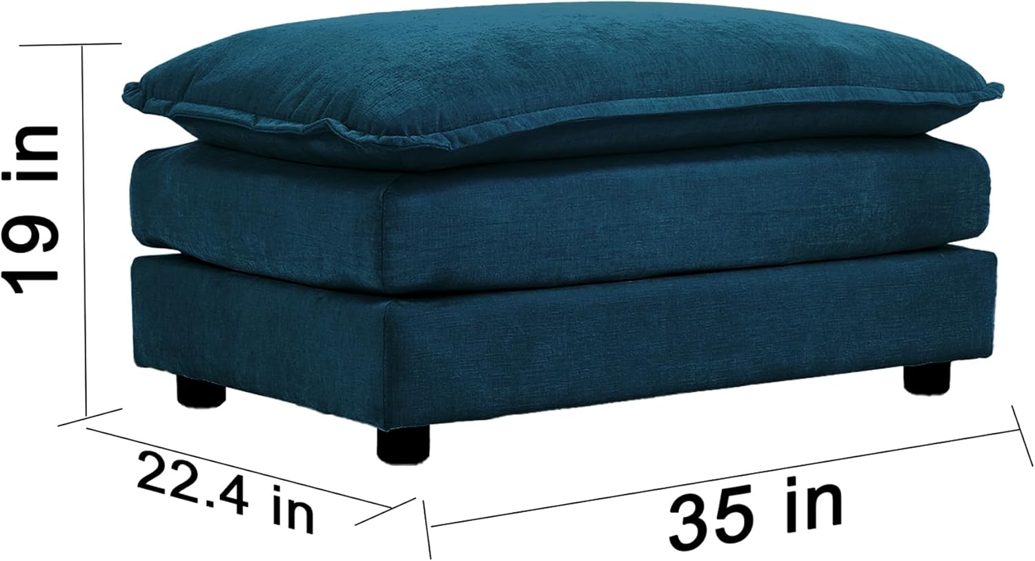 Neylory - Sofá de dos plazas con 2 almohadas para sala de estar, recámara, departamento, 2 plazas de felpilla para asiento profundo