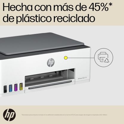 HP Impresora Multifuncional Smart Tank 580, Tinta Continua, Color, Wi-Fi, Dúplex (Doble Cara) Manual, Impresión Desde Smart App, 2 años de Garantía (1F3Y2A)