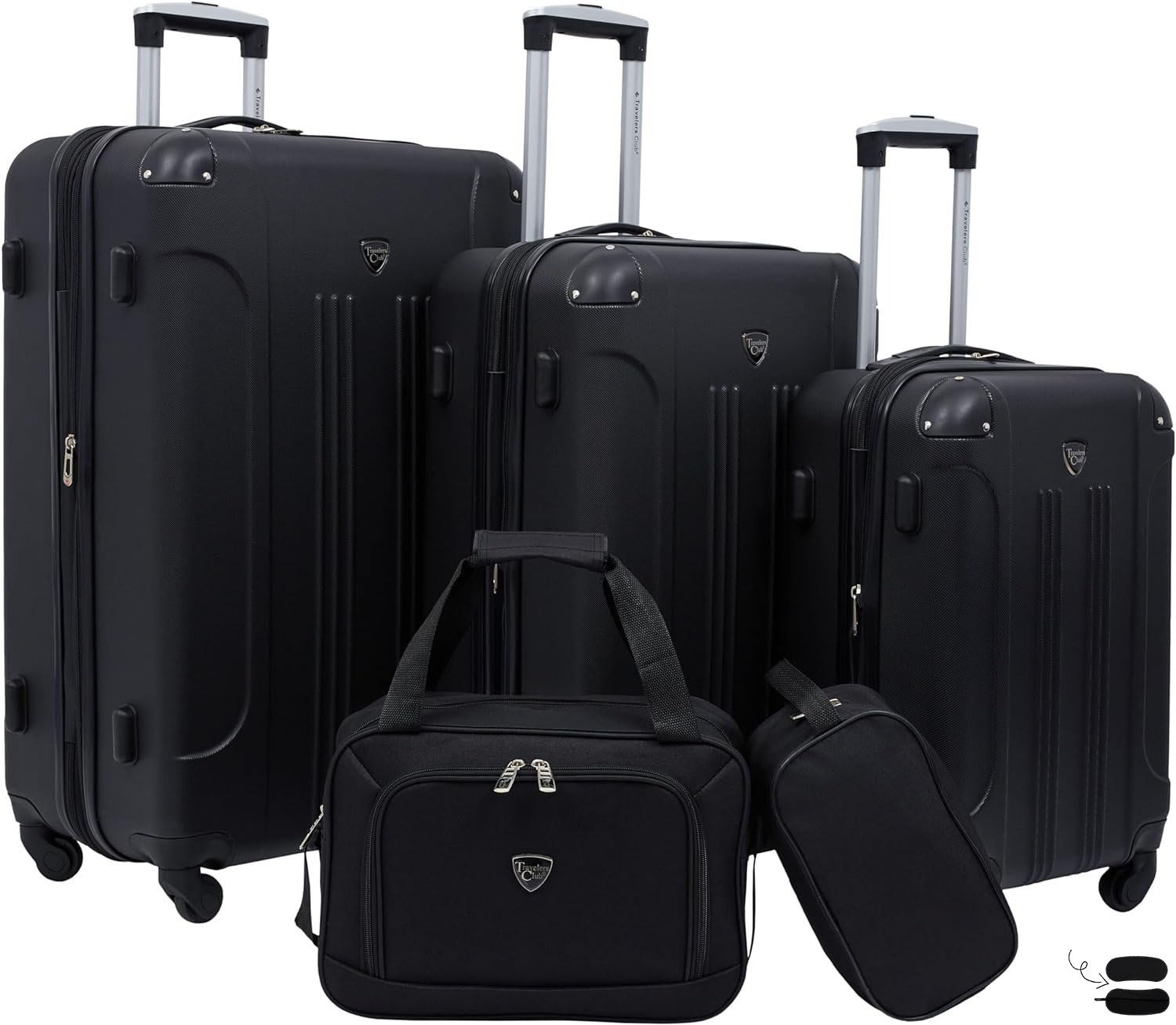 Equipaje giratorio extensible duro de Travelers Club Chicago-----Máscara para ojos