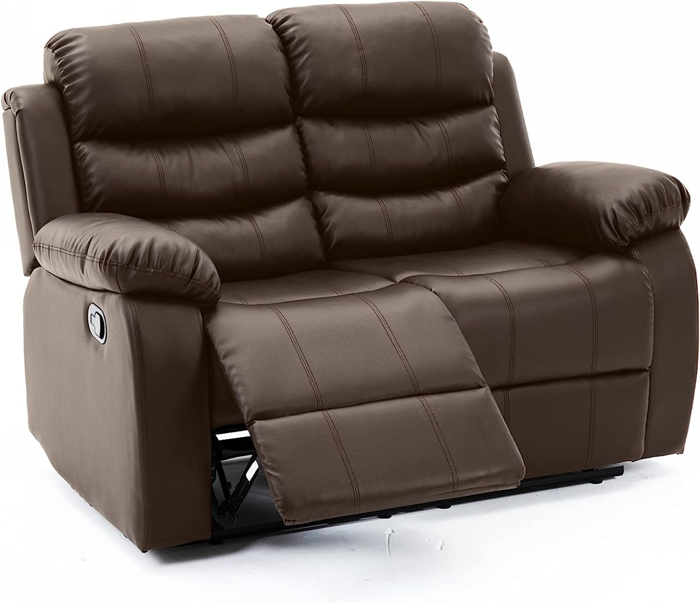 Sillón Midtown Concept Lounge Lounge de 2 secciones tapizado en piel sintética - Marrón - 95 CM X 104 CM X 150 CM 