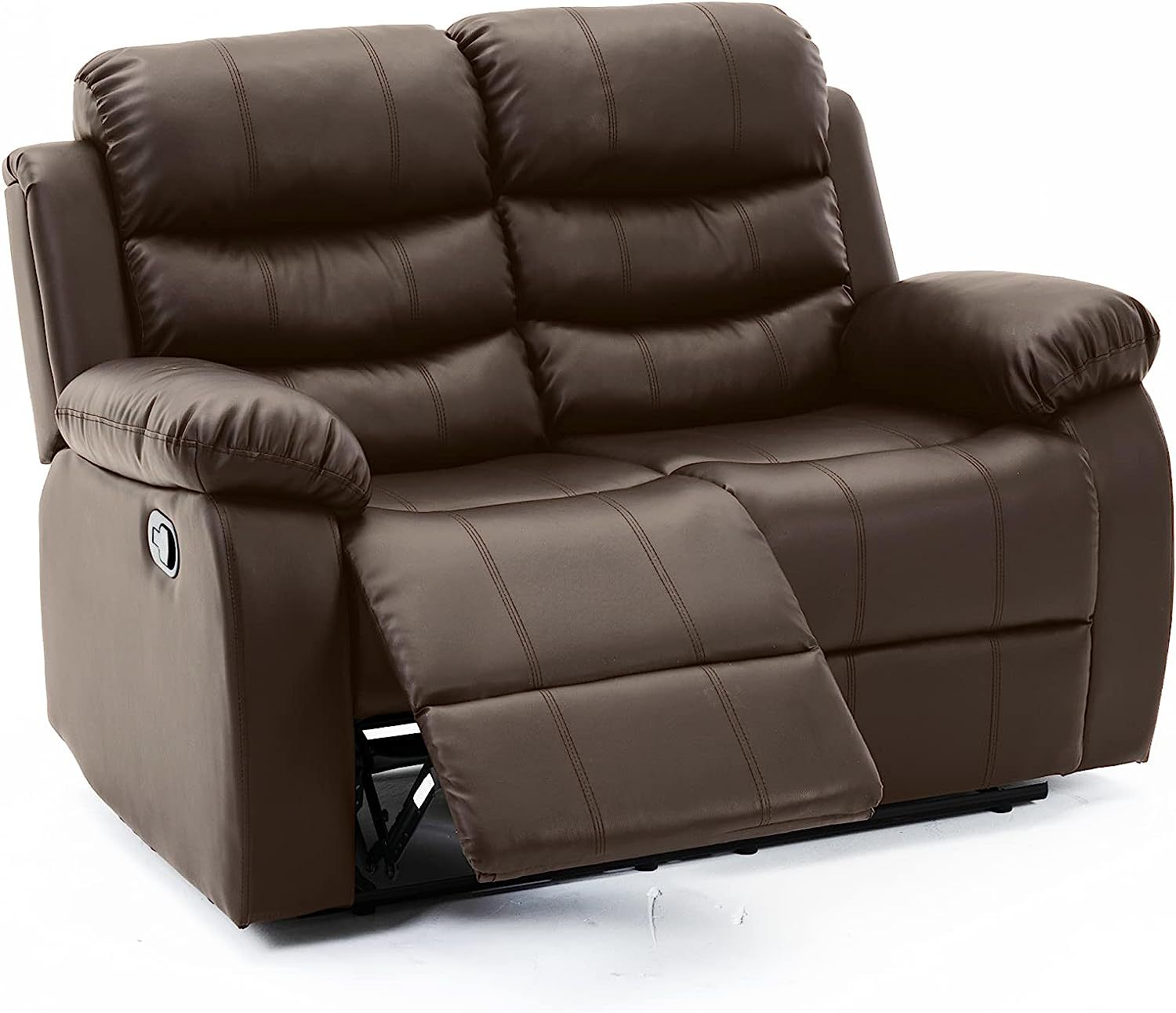 Sillón Midtown Concept Lounge Lounge de 2 secciones tapizado en piel sintética - Marrón - 95 CM X 104 CM X 150 CM 
