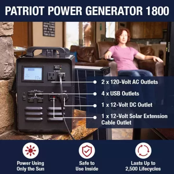 GENERATOR WITH 5000 CHARGE CYCLES – WITH SOLAR PANELS