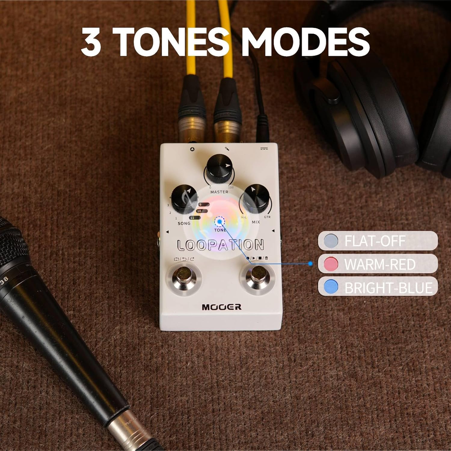 MOOER Harmonier - Procesador de efectos vocales para guitarra, pedal vocal, micrófono para grabación de transmisión en vivo (MVP2)