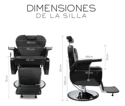 Sillón Silla Barbero Barberia Estética Peluquería Neumático