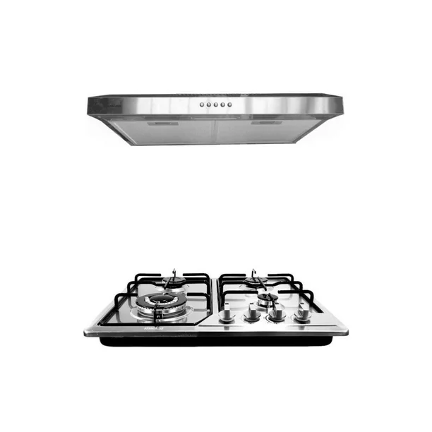 Combo Maxims Parrilla y Campana Maxims DUO PACK STEEL 60 | Acero Inoxidable | Moderno y Funcional