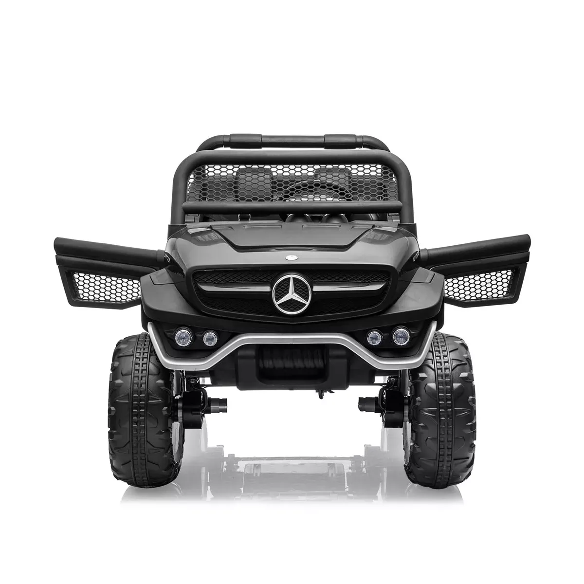 Cami¨®n de paseo de 24V para nios, coche el¨¦ctrico de 2 plazas con licencia Mercedes Benz para nios pequeos, juguete para montar con Control remoto