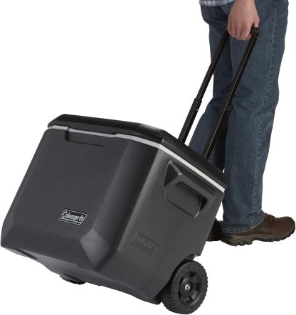 Coleman - Enfriador portátil con Ruedas Xtreme de 50 Cuartos de galón con Ruedas, Enfriador Duro con Ruedas Que Mantiene el Hielo hasta 5 días