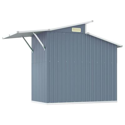 Cobertizo de jardín verde 270x130x208,5 cm acero galvanizado