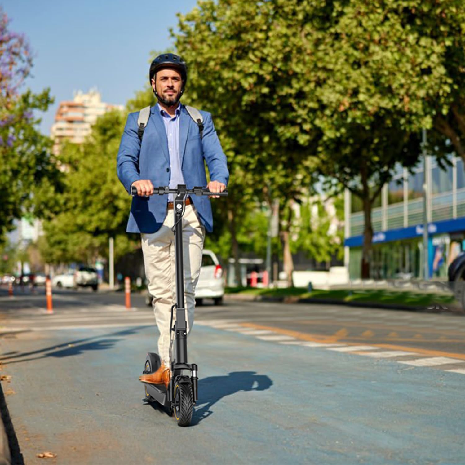 Patinete eléctrico para adultos, neumáticos de 8,5/10/14 pulgadas, velocidad de 19/22 mph, motor de 350W/500W, autonomía de 21-28 millas, patinete eléctrico plegable con doble suspensión.