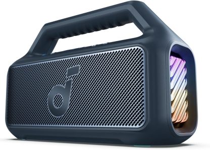 Soundcore Boom 2 bocina, 60W RMS y Tecnología BassUp, 24 Horas de reproducción, Sincroniza +100 Altavoces, IPX 7 y flotación, Altavoz Inalámbrico, Portátil Bluetooth, Party Box